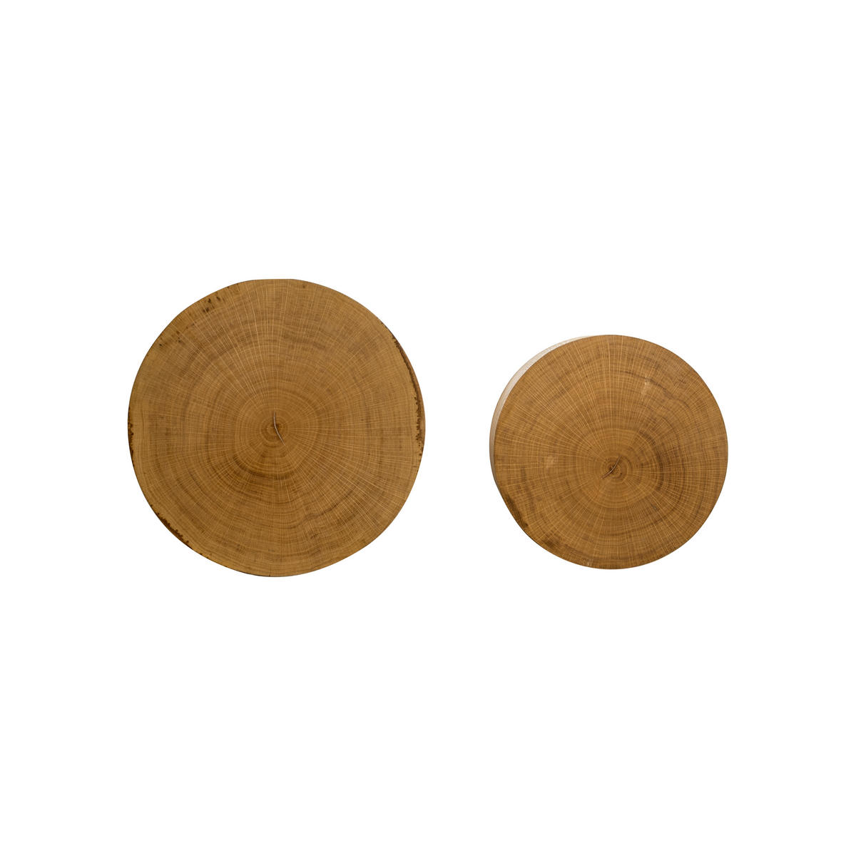 COUCHTISCH-SET Naturfarben 2er-Set 48/48/38 cm - Naturfarben, Holz (48/48/38cm) - PANGIVO