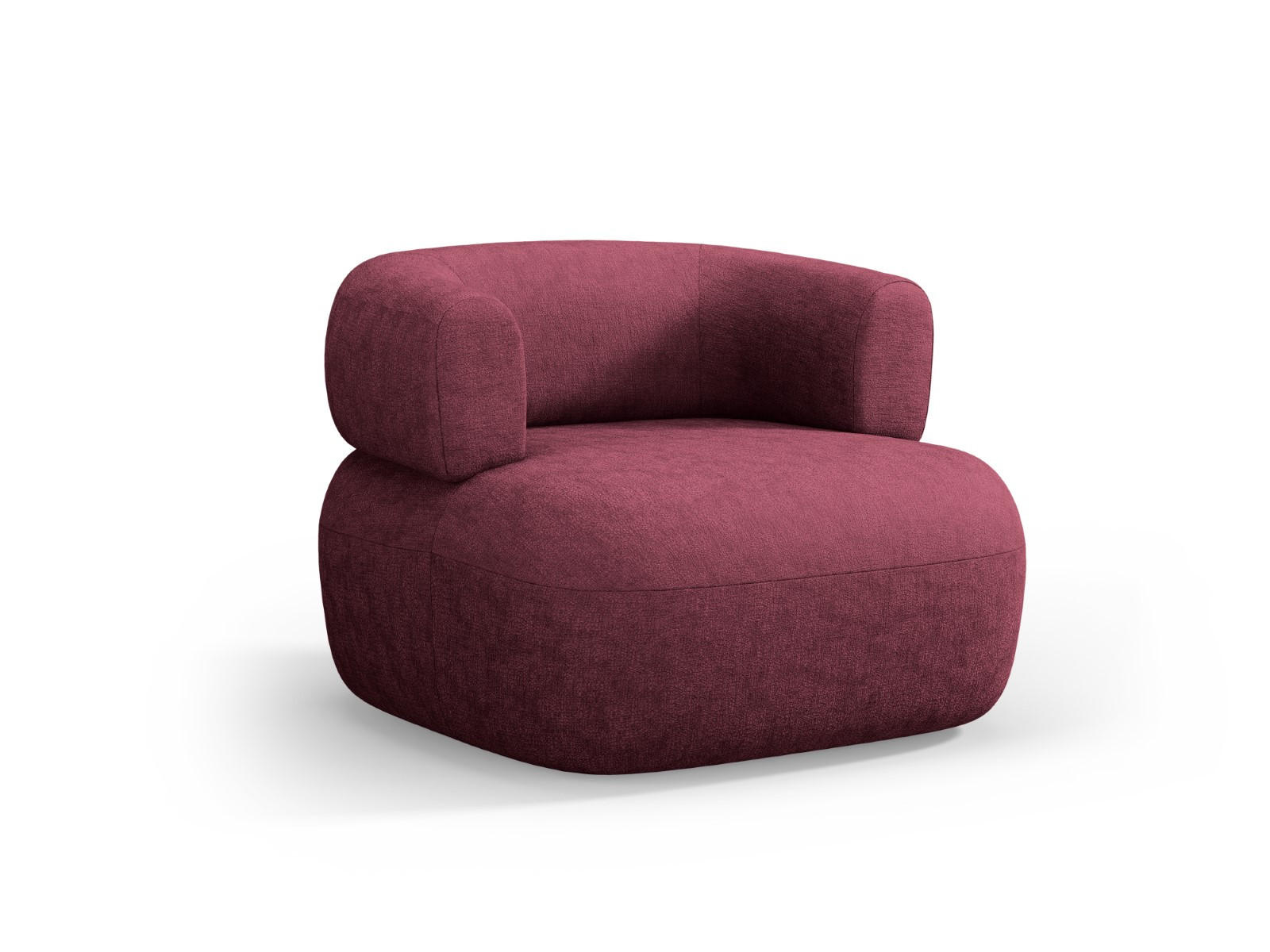 SESSEL Jenny aus Chenille-Stoff karmesinrot - Rot, Textil (88/73/90cm) - Micadoni