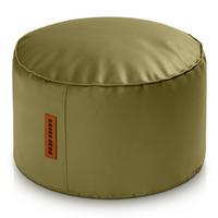 INDOOR HOCKER Stay rund Kunstleder - Grün, Textil (43/30/30cm) - Green Bean