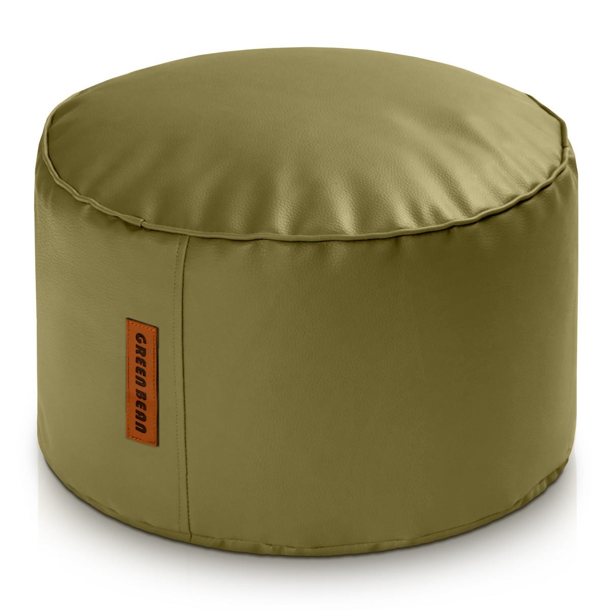 INDOOR HOCKER Stay rund Kunstleder - Grün, Textil (43/30/30cm) - Green Bean