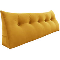 RÜCKENKISSEN für Bett Samt Gelb 160 cm - Gelb, Textil (50/160cm) - Vercart