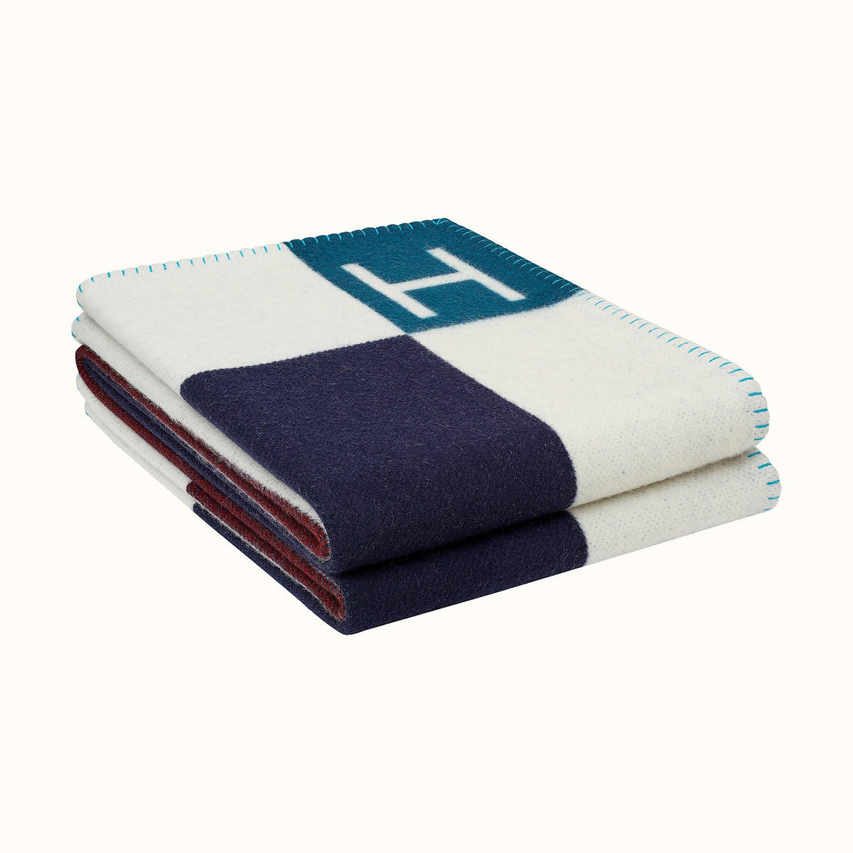 WOHNZIMMERDECKE – 180 x 130 cm, Blau - Blau, Textil (180/130cm)