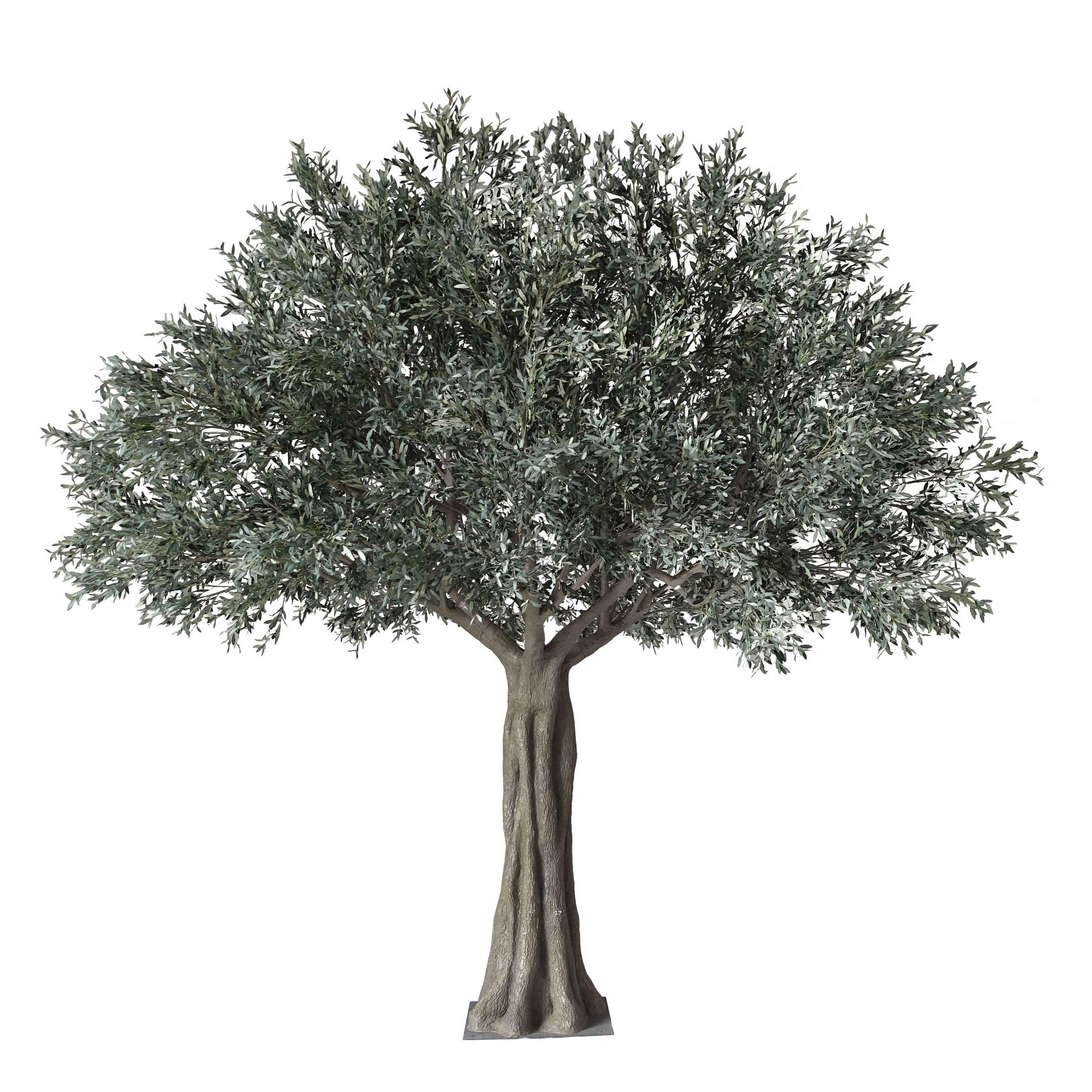 KUNSTOLIVENBAUM, Grün - Grün, Textil (360cm) - Oviala