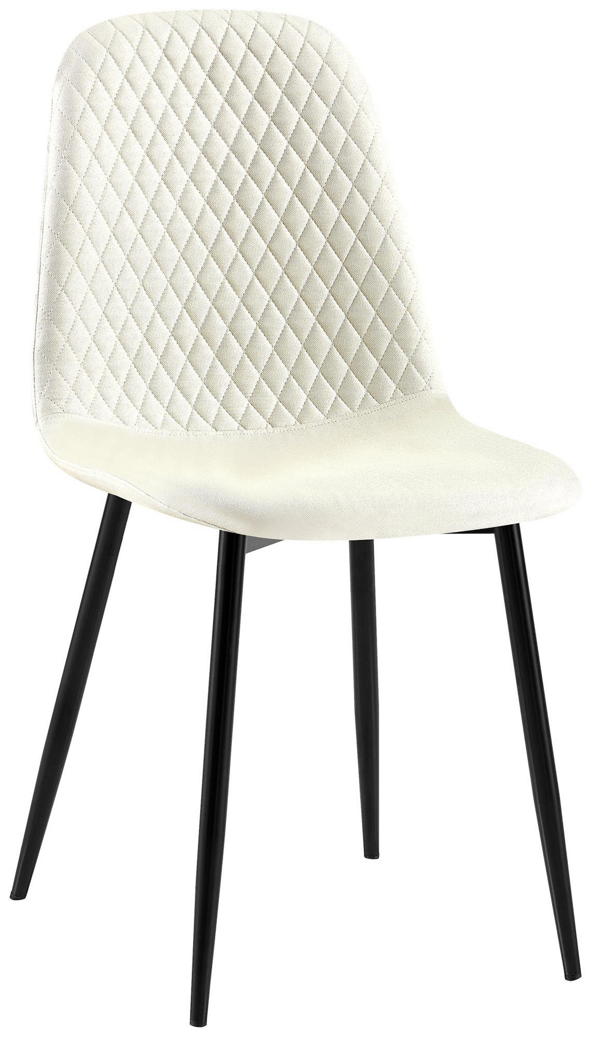 STUHL Stoff Creme - Creme/Schwarz, Textil/Metall (44/88/54cm) - CLP