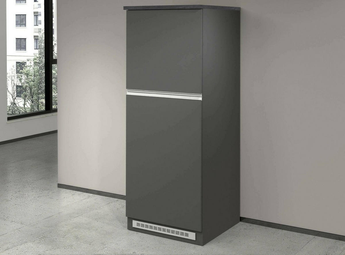 KÜCHENSCHRANK Anthrazit, Schiefer 60/60/165 cm - Schwarz, Holzwerkstoff (60/165/60cm) - DMORA