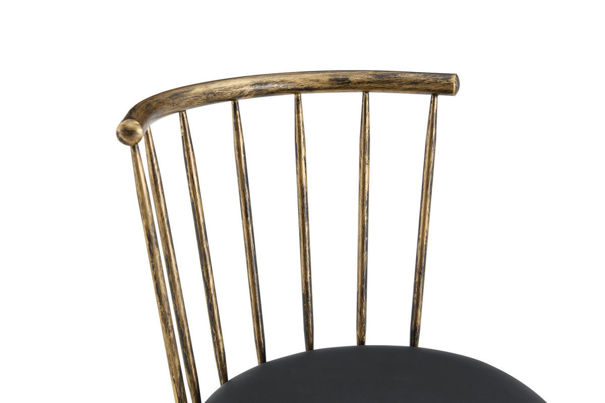 BARHOCKER 2er-Set Schwarz & Braun mit Rückenlehne und gepolstertem Sitz - Schwarz, Leder (39/96/39cm) - PANGIVO