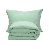 BETTWÄSCHE, 2er-Set, 40x60+100x135 cm, 100% Baumwolle, Grün - Salbeigrün, Textil (100/135cm) - Zollner