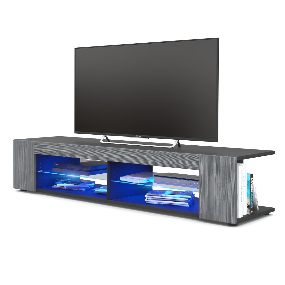 Vladon Lowboard Anthrazit 134.5x30.5x38.5 cm