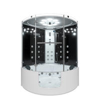 DAMPFDUSCHE Whirlpool K60-SW-TH-EC-SC - Schwarz, Glas/Kunststoff (140/140/210cm) - AcquaVapore by Sandra Jentho