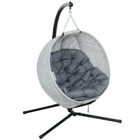 HÄNGESESSEL für den Außenbereich - Grau, Metall (116/180/118cm) - Outsunny