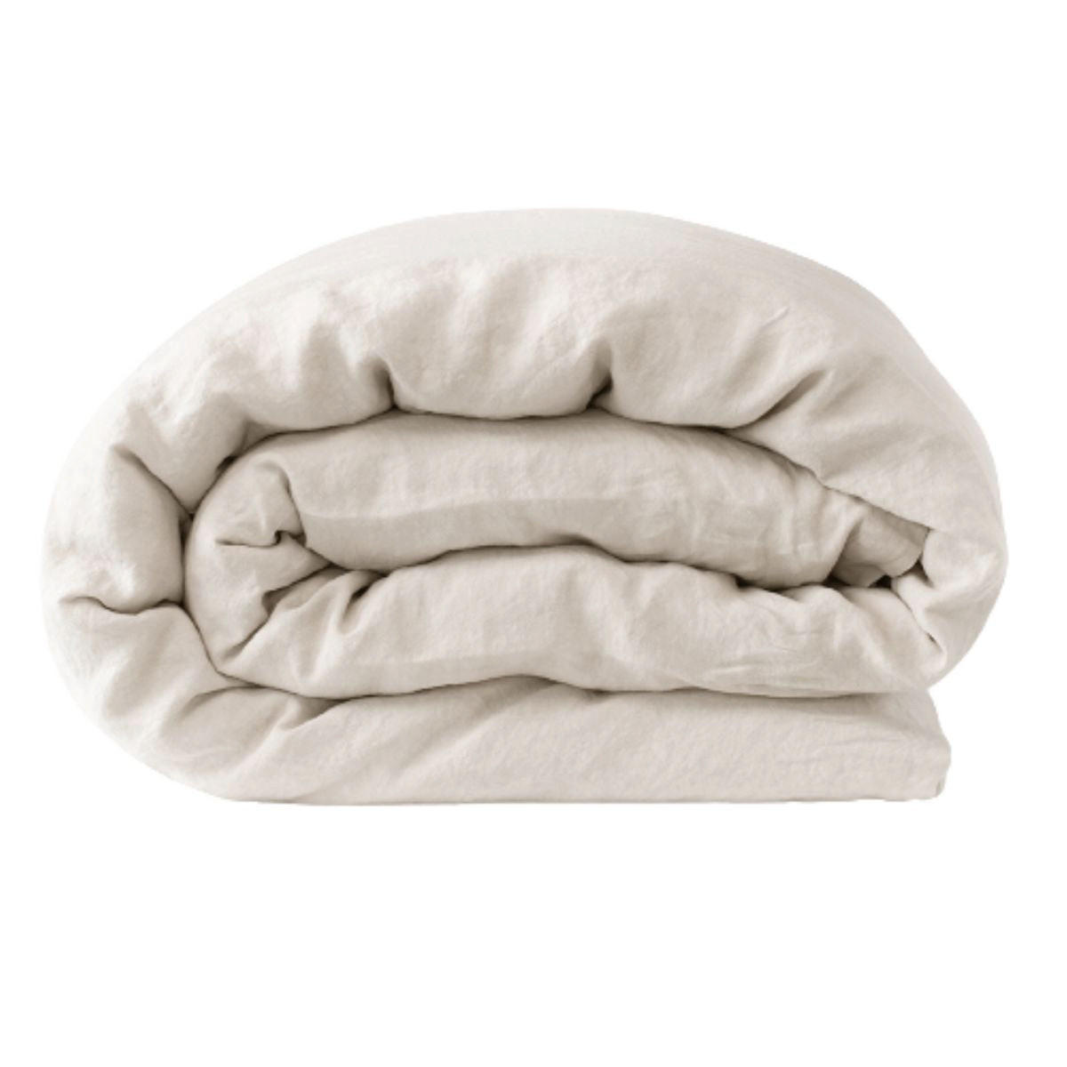 BETTBEZUG. Gewaschenem Leinen “MILAN” - Beige, Textil (260/240cm) - SOWL