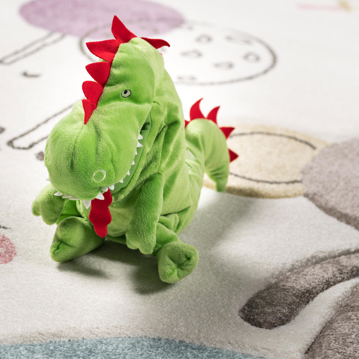 KINDER TEPPICH MAUI KIDS LUSTIGE TIERE BUNT - Creme, Textil (120/170cm) - Pergamon