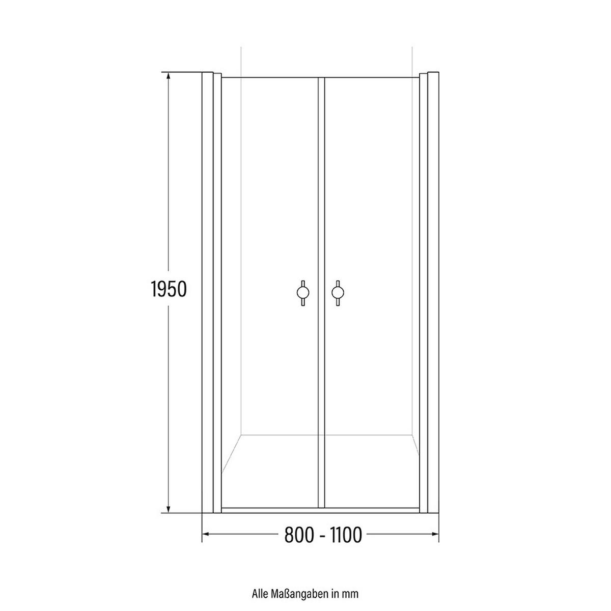 PENDELTÜR LAVEA - Schwarz, 85 x 195 cm - Schwarz, Glas/Metall (85/195cm) - Home Deluxe