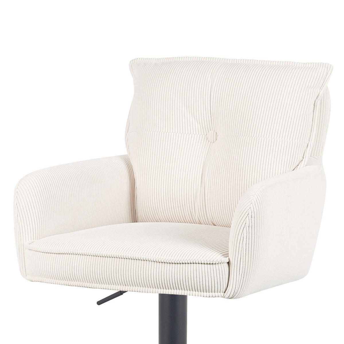 BARHOCKER Nova 2er-Set - Creme/Schwarz, Textil/Metall (55/100/58cm) - DUBI Möbel