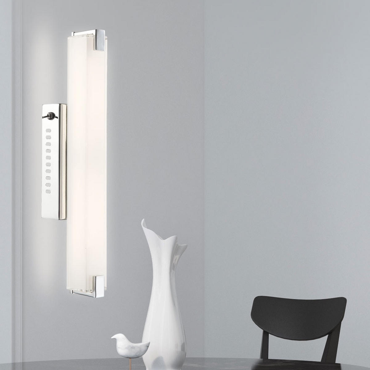 LED WANDLEUCHTE IGINO Silber - Silberfarben, Glas (6/9.4/38cm) - Globo Lighting