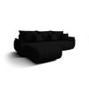 ECKSOFA mit Schlaffunktion TOKYO L Wind 99 - Schwarz, Textil (280/185cm) - Bedante