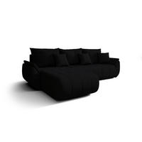 ECKSOFA mit Schlaffunktion TOKYO L Wind 99 - Schwarz, Textil (280/185cm) - Bedante