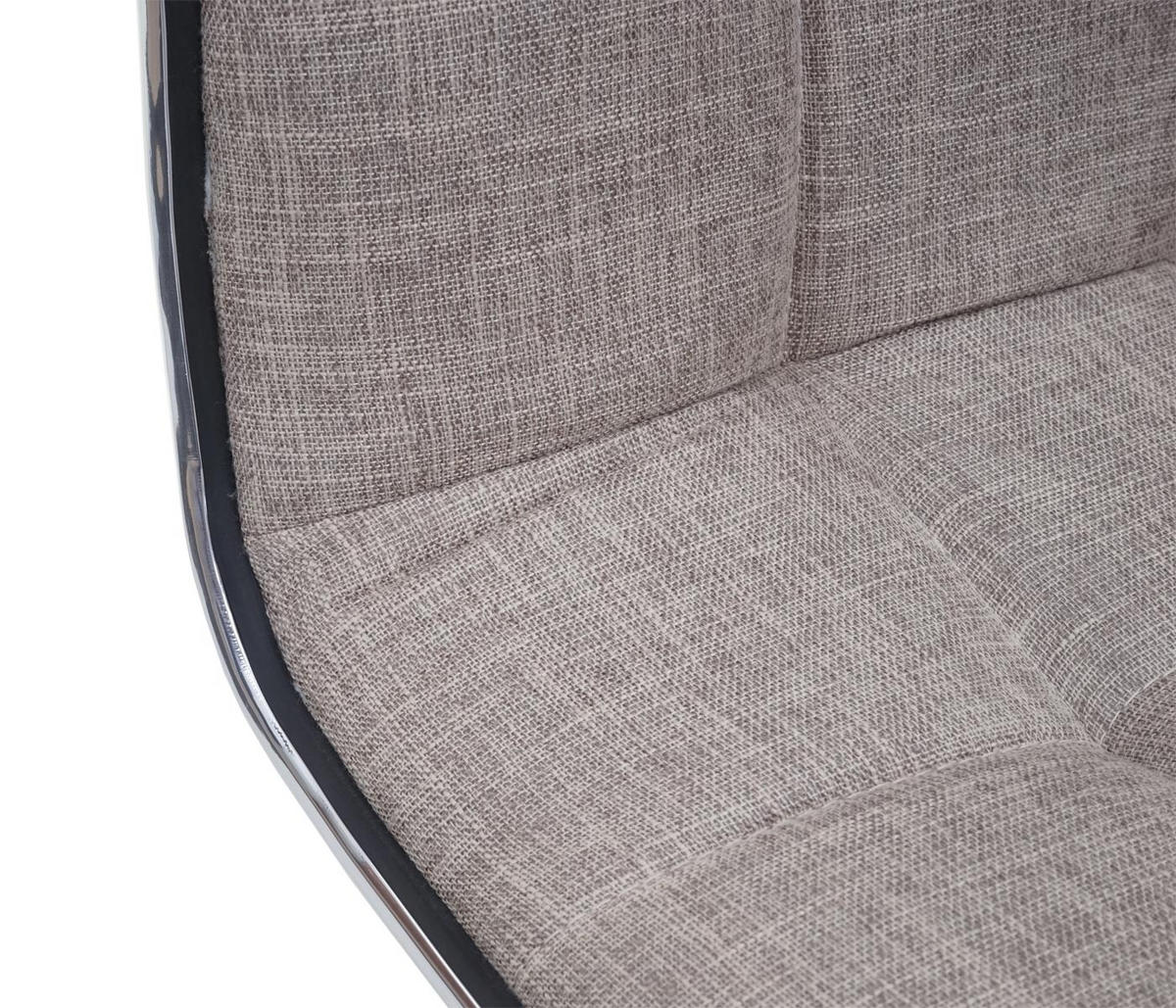 ESSZIMMERSTUHL 6er-Set 103x43x54cm Sitzhöhe 41cm Stoff/Textil Creme-Grau - Grau, Textil (43/103/54cm) - CHEFGASTRO