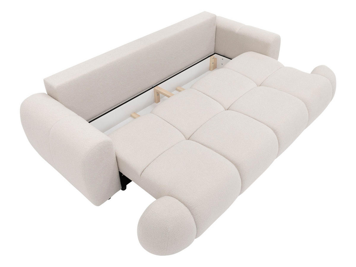 SCHLAFSOFA Mitto - Hellbraun/Schwarz, Holzwerkstoff/Kunststoff (250/85/117cm) - MIRJAN24