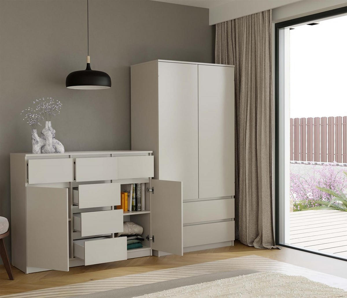 KOMMODE Kaschmir 120/96,5/40 - Kaschmir, Holzwerkstoff (120/97/40cm) - RAUMHIRSCH FURNITURE