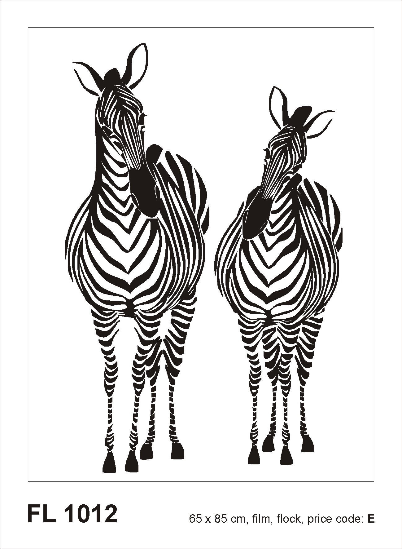 WANDTATTOO Zebras 85 x 65 cm - Schwarz, Papier (85/65/65cm) - Sanders & Sanders