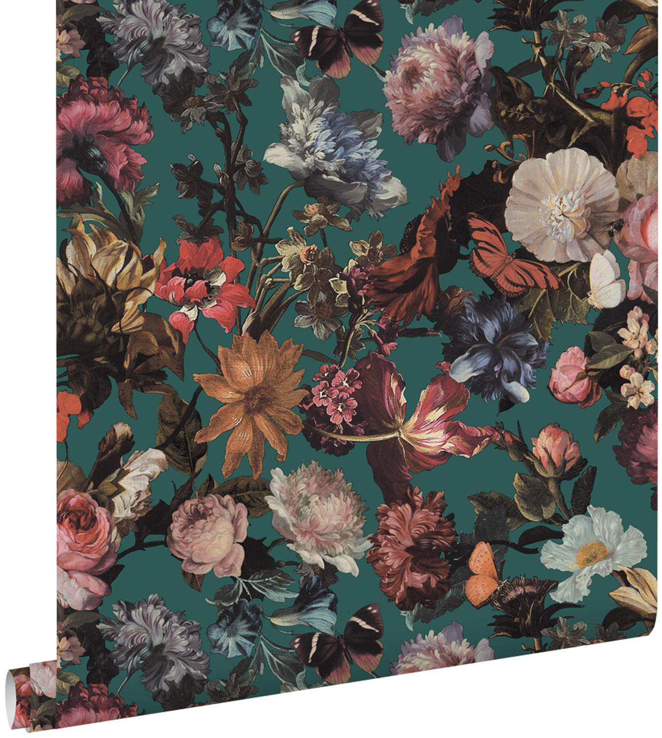 TAPETE Blumen 53 cm x 10.05 m - Grün, Papier (53/1000cm) - ESTAhome