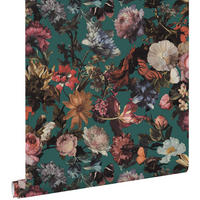 TAPETE Blumen 53 cm x 10.05 m - Grün, Papier (53/1000cm) - ESTAhome