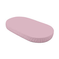CEARȘAF cu elastic pentru bebe 7in1 oval - roz antic, material textil (73/125cm) - waldin