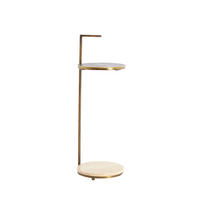 BEISTELLTISCH Leda Braun 26/26/76 cm - Braun, Stein (26/26/76cm) - Light & Living