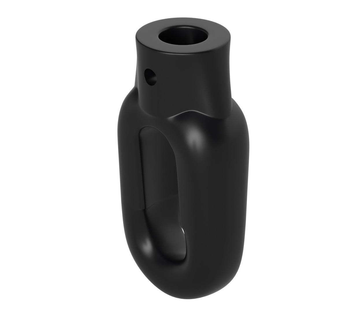 MARKISENÖSE Oval 12 mm Ral 9005 für Fleischerhaken - Schwarz, Kunststoff (1.2/6.5/6.5cm) - BAUHELD