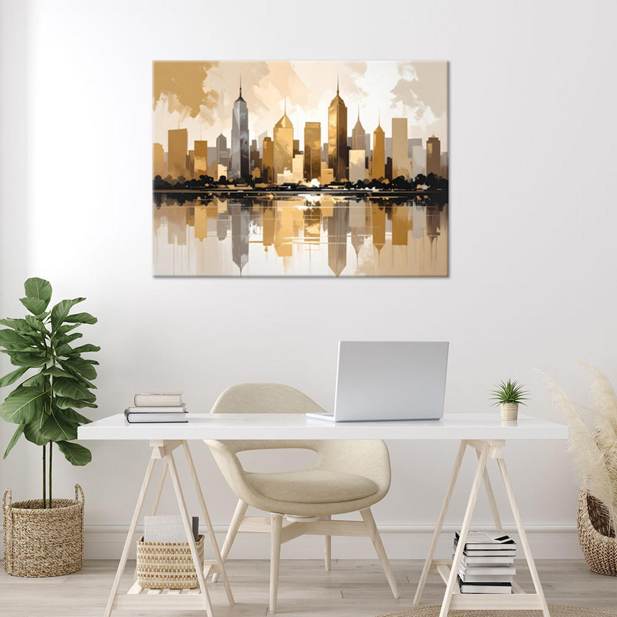 LEINWANDBILD Städte & Architektur 60x40cm - Beige, Textil (60/40cm) - Feeby