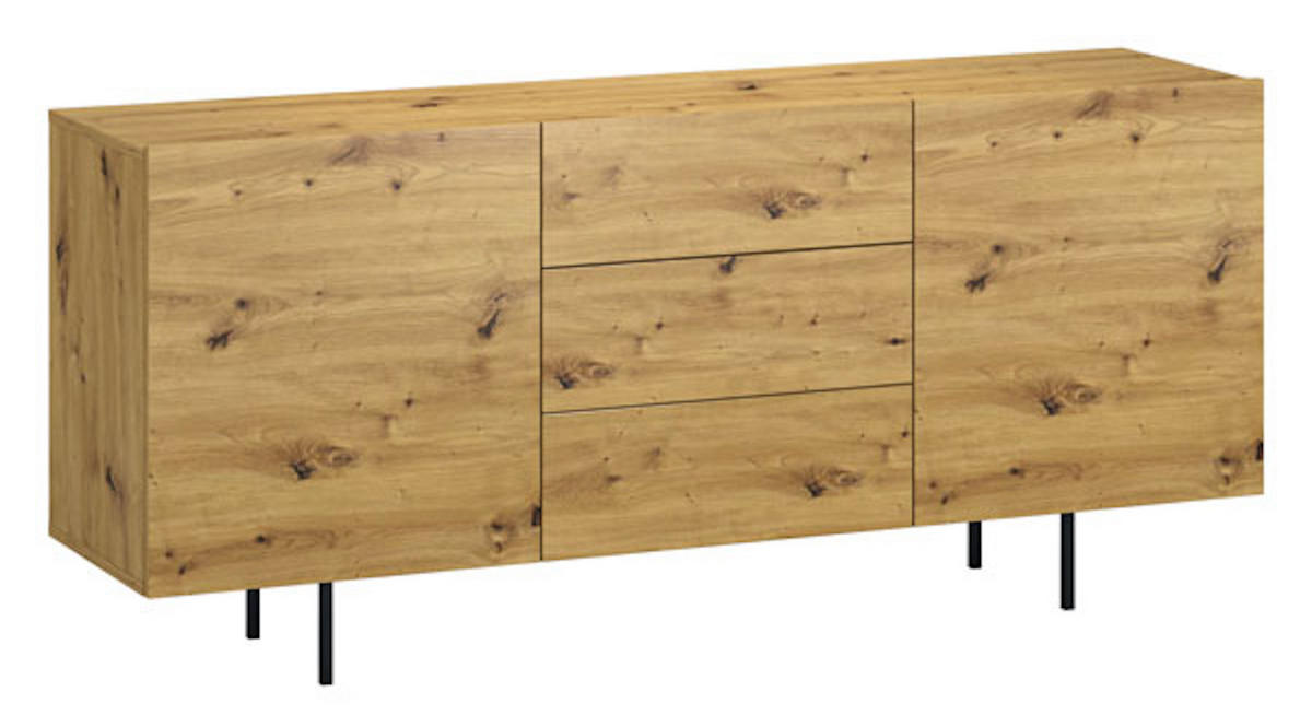KOMMODE COCO Artisan Eiche 163 / 41 / 72 cm - Eiche Artisan/Braun, Holz/Holzwerkstoff (163/72/41cm) - Feldmann-Wohnen