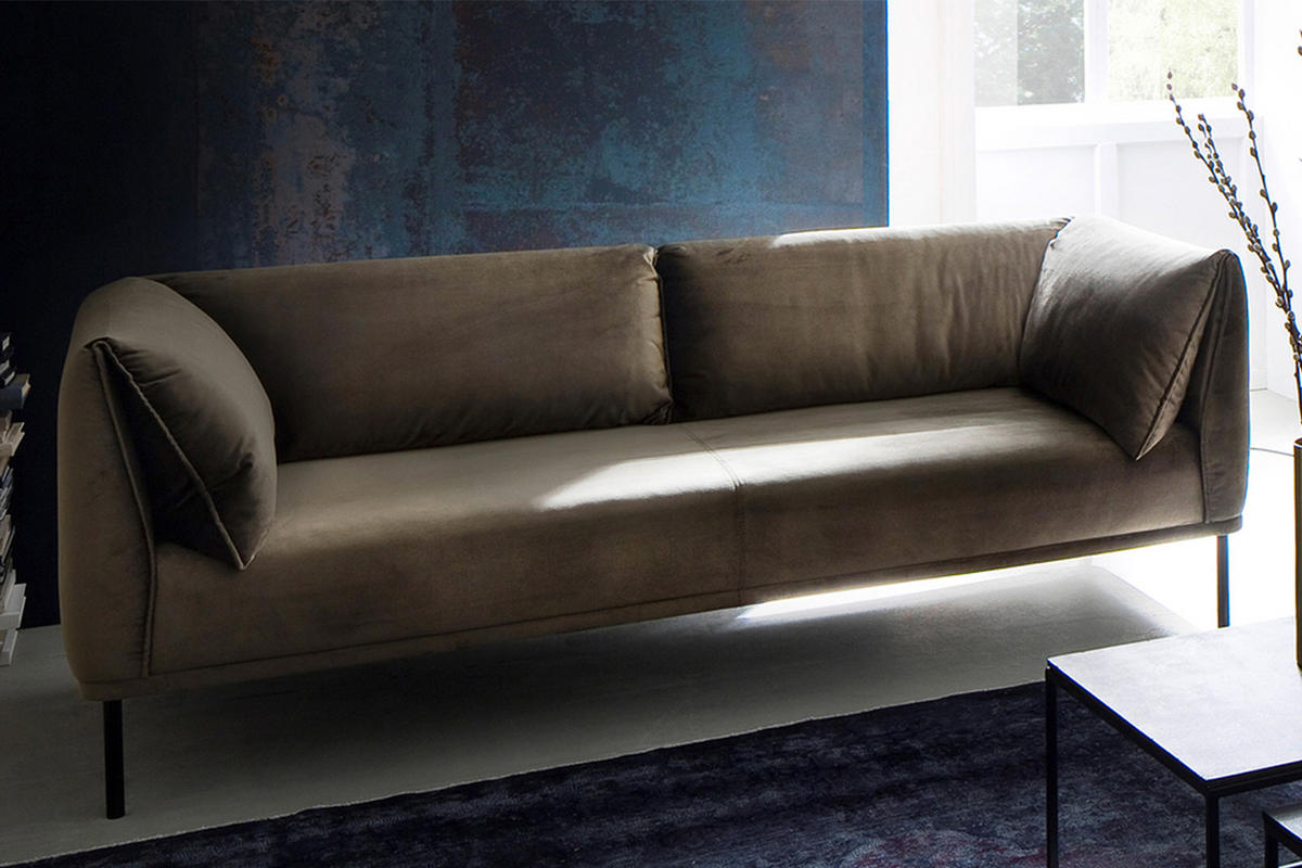SOFA CARRY Grün Webstoff - Grün, Textil (226/76/89cm) - KAWOLA