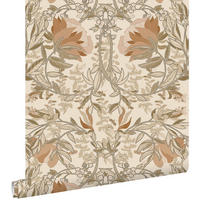 TAPETE Blumenmuster im Jugendstil 53 cm x 10.05 m - Beige, Papier (53/1000cm) - ESTAhome