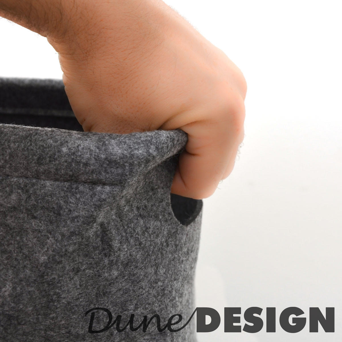 AUFBEWAHRUNGKORB FILZ 27/17, grau - Grau, Kunststoff (17/22.5/27cm) - Dunedesign