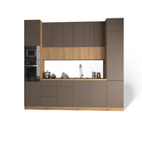 KÜCHENZEILE 360 - Langen KL3-M360 in Beige/Artisan Eiche - Beige/Schwarz, Holz (360/248/58cm)