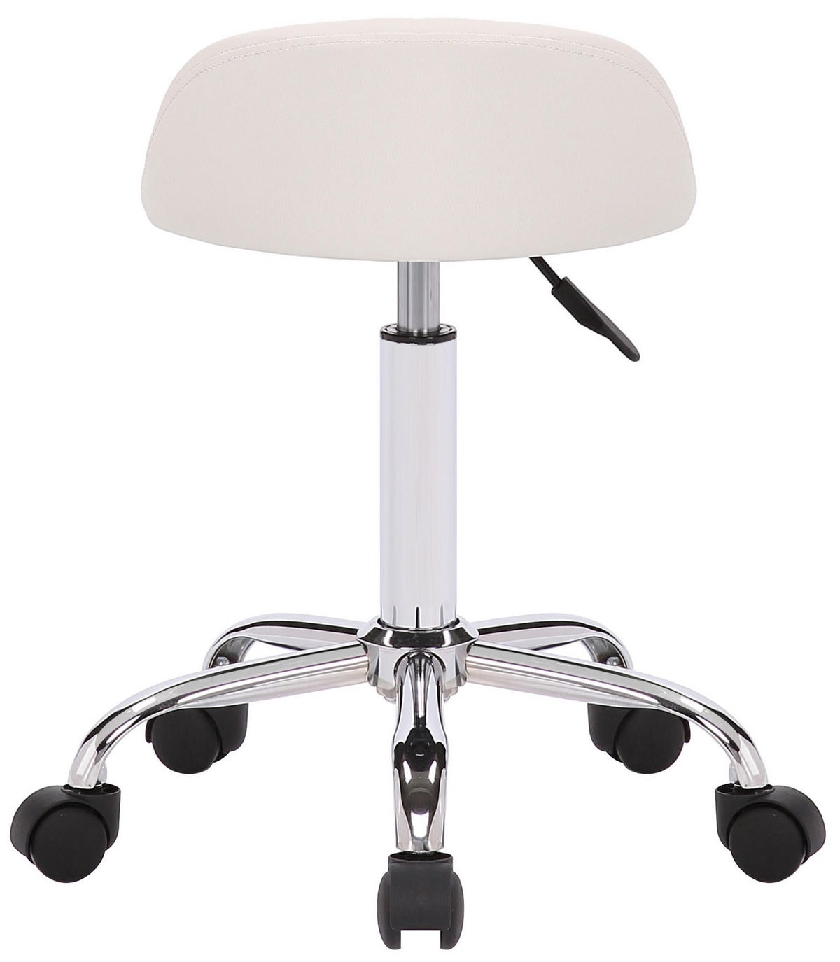 ARBEITSHOCKER Tommy Kunstleder weiß - Weiß, Metall (36/72/43cm) - TPFLiving