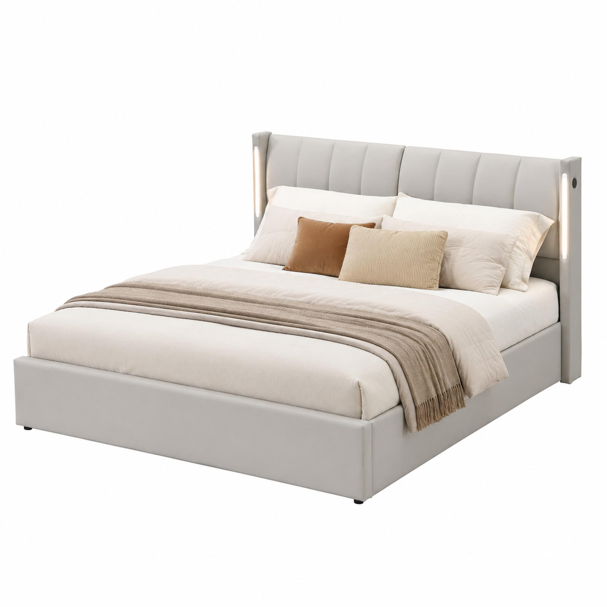 Beauniv Bett Grau 140x200 cm