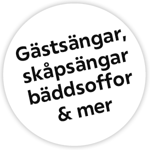 Gästsängar,  skåpsängar bäddsoffor  & mer