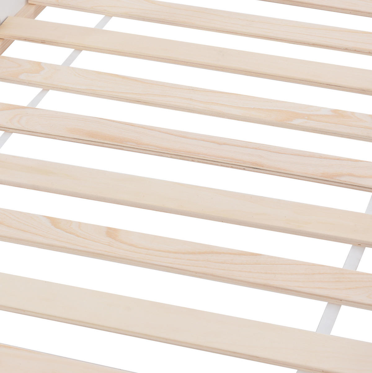 HAUSBETT 90/200 cm Weiß aus Kiefernholz mit Bücherregal - Weiß, Holzwerkstoff (90/200cm) - OKMYHOME