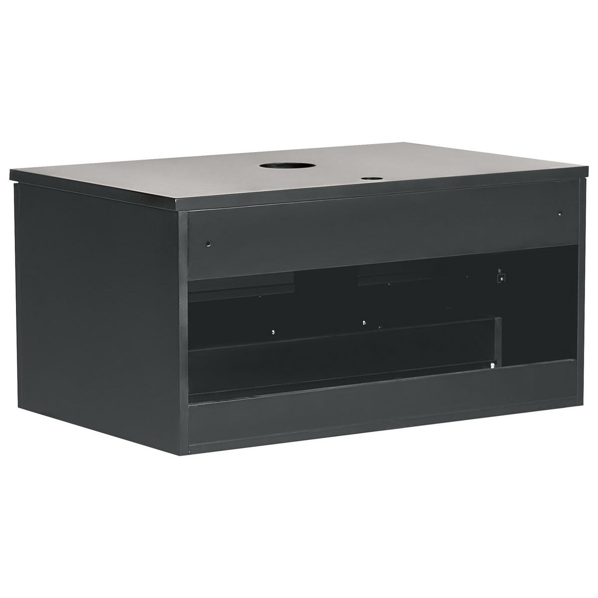 DULAP SUB LAVOAR montat pe perete 80 cm negru Alzira - negru, compozit lemnos (80/40/52cm) - Beliani