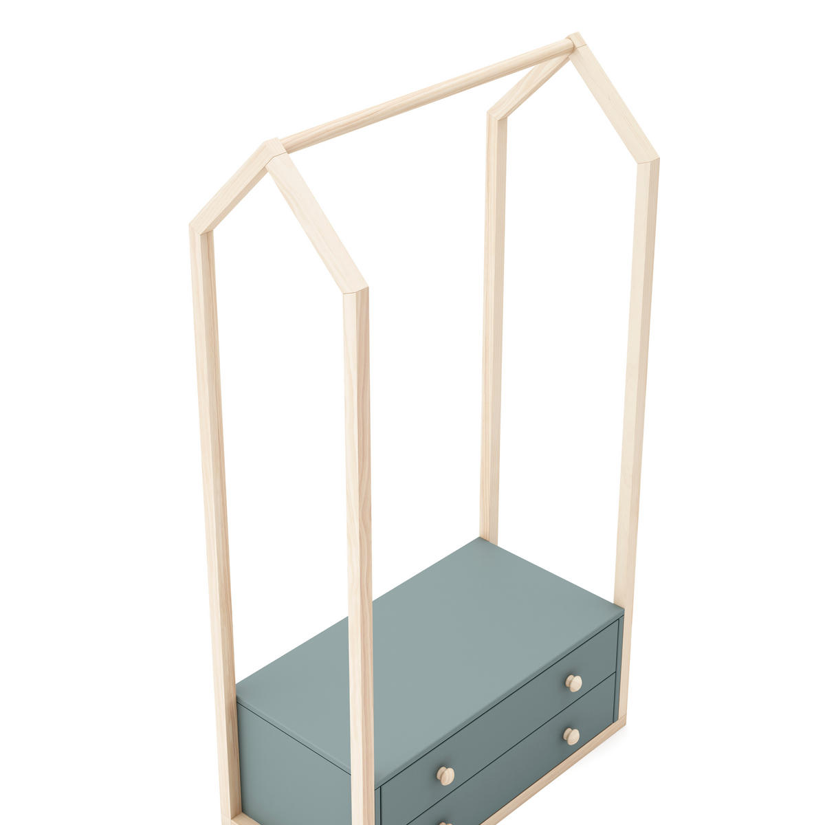 SCHRANK Esteban Grün 80/40/170 cm - Grün, Holz (40/170/80cm) - Calicosy