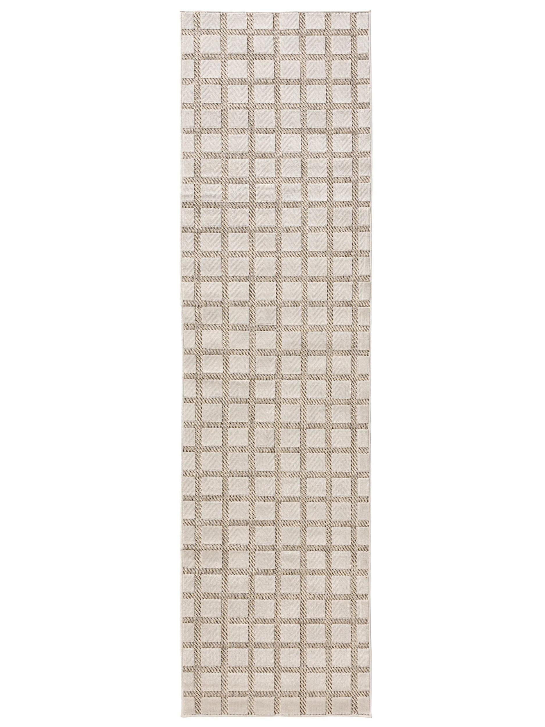 benuta Outdoorteppich Creme 70x200 cm