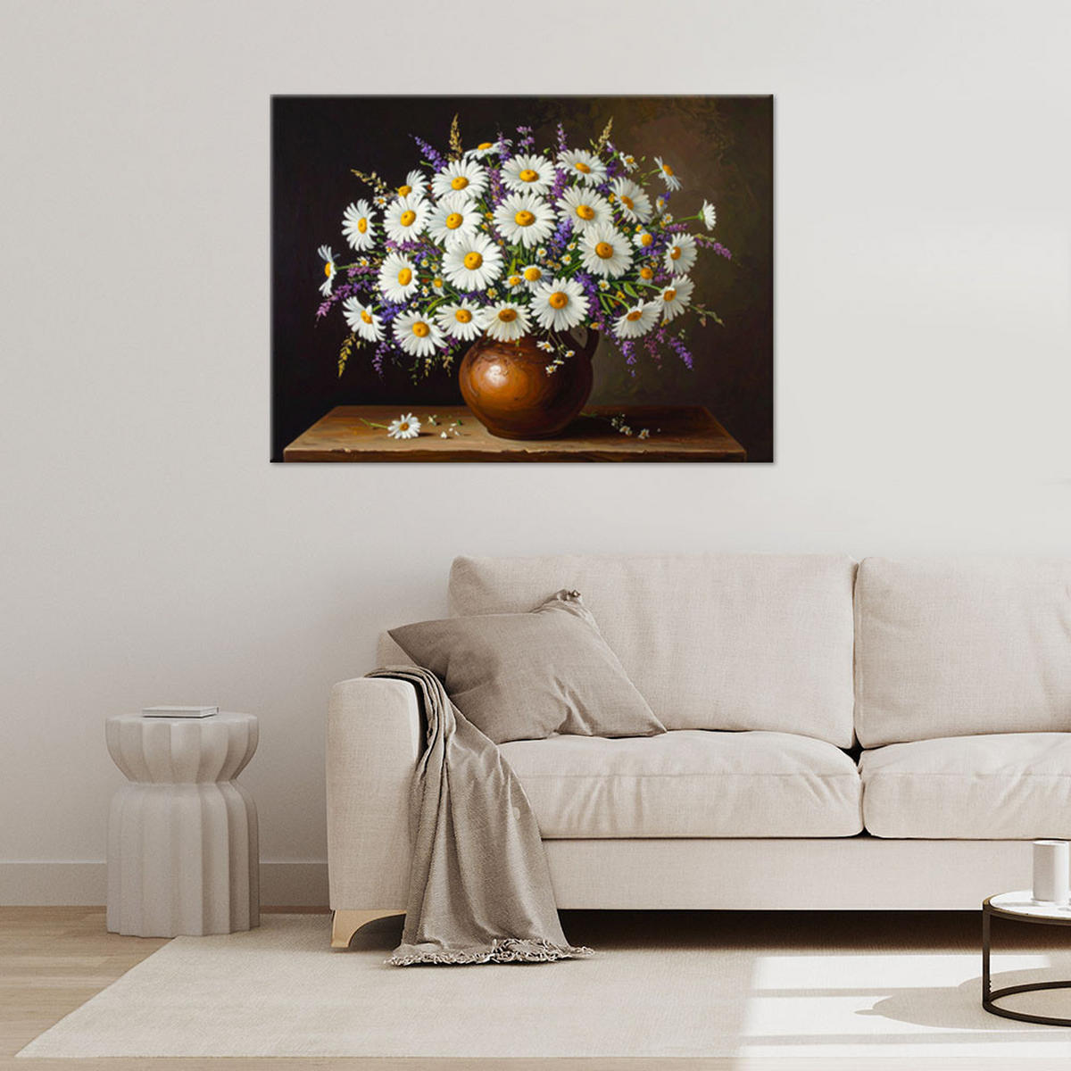 LEINWANDBILD Blumen 120x80cm - Multicolor, Textil (120/80cm) - Feeby