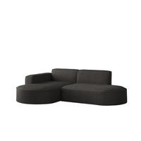 ECKSOFA Palma Xs In Scala - Anthrazit, Holzwerkstoff/Textil (236/165cm) - Fun Möbel