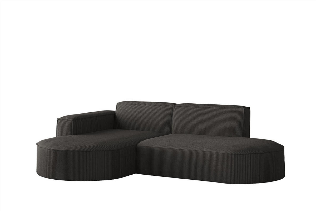 ECKSOFA Palma Xs In Scala - Anthrazit, Holzwerkstoff/Textil (236/165cm) - Fun Möbel