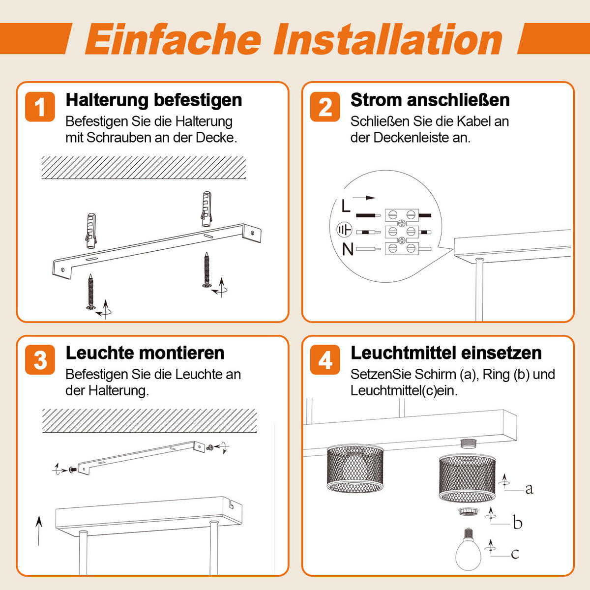 DECKENLEUCHTE Noxeth 60/10/25.5 cm - Schwarz/Braun, Holz/Metall (60/10/25.5cm) - ZMH