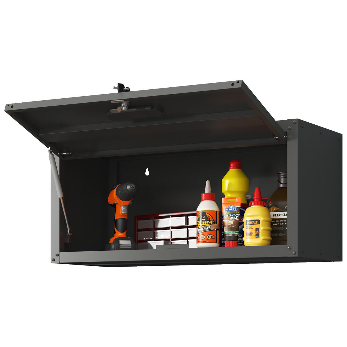 KOMBINATIONSKOFFER – Höhe 34,5 cm × Breite 75 cm × Tiefe 30 cm - Schwarz, Metall (30/34.5/75cm) - DCA