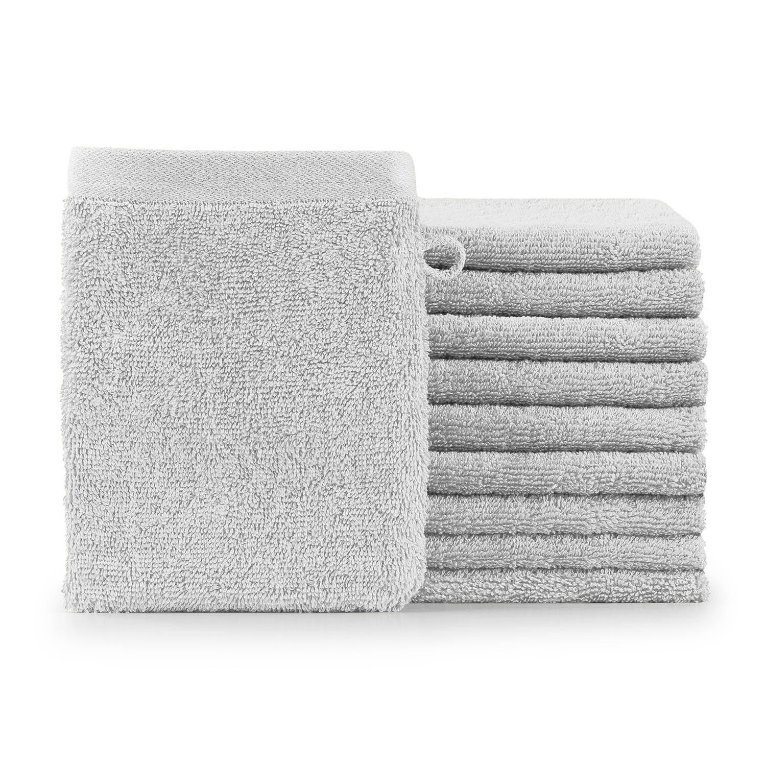 WASCHLAPPEN 10er-Set, 10x Waschlappen 15/20 cm, Weiß - Weiß, Textil (15/20cm) - Blumtal