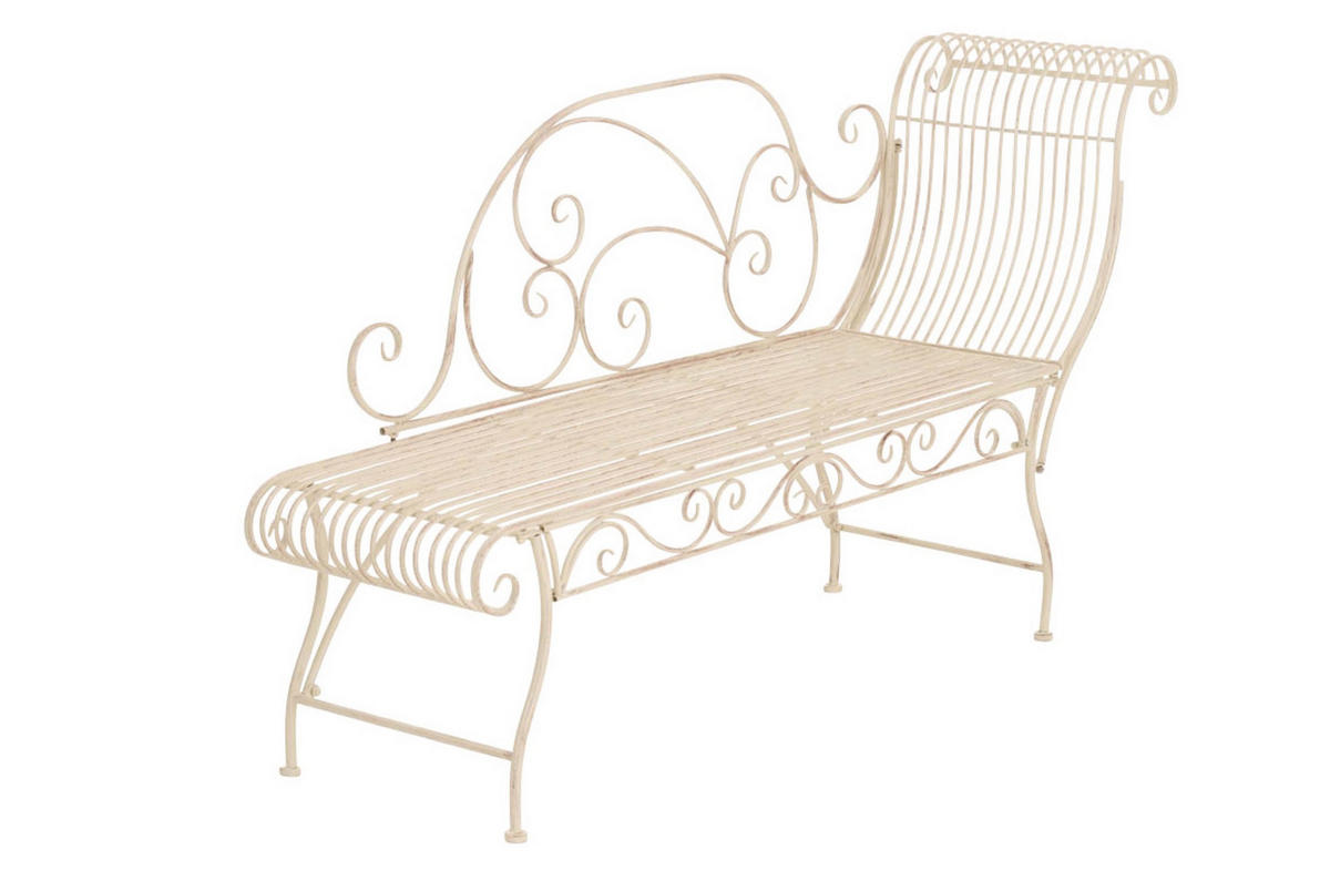 GARTENBANK Karina antik-creme - Naturfarben, Metall (156/46/78cm) - TPFGarden